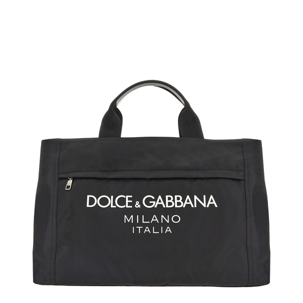 Soft Nylon Duffel Bag - Black
