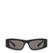 Nano Rectangular Black Sunglasses