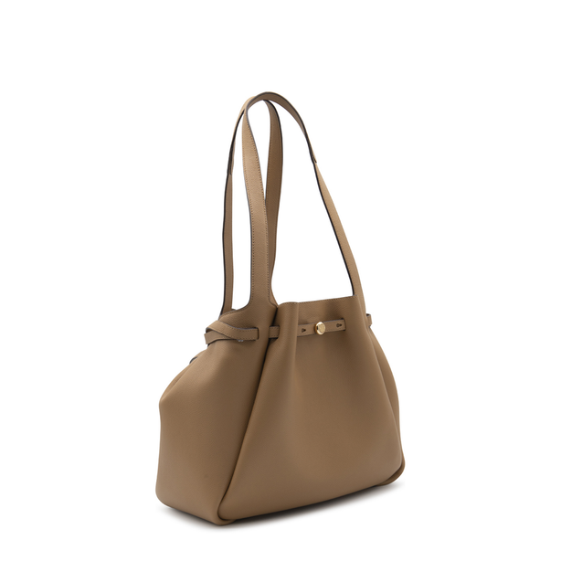 Hammered Leather Tote - Tiramisu