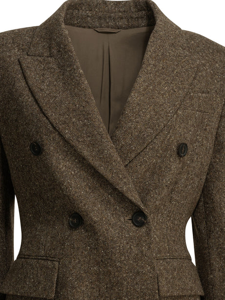 Melange Brown Wool Blend Blazer
