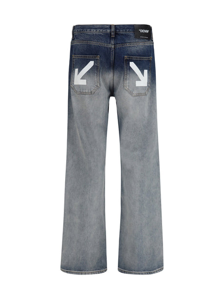Off-White Half Arrow Jeans - Ombre Bleach Blue