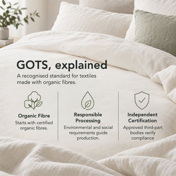 Pure Organic Cotton Bed Sheet Set Heritage Collection by Robinsons