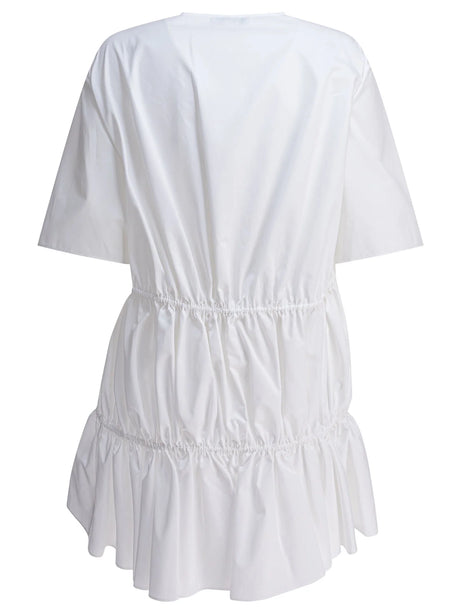 AlaïA Cotton poplin dress - White