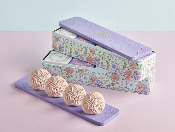WuGuFeng Snow Skin Mooncake - Peach Fig Serenade - Cannellini Beans with White Peach & Figs (PINK)   (8pcs/box) Bundle of 2