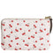 Coach Corner Zip Wristlet With Cherry Print - Chalk Multi CEX82
