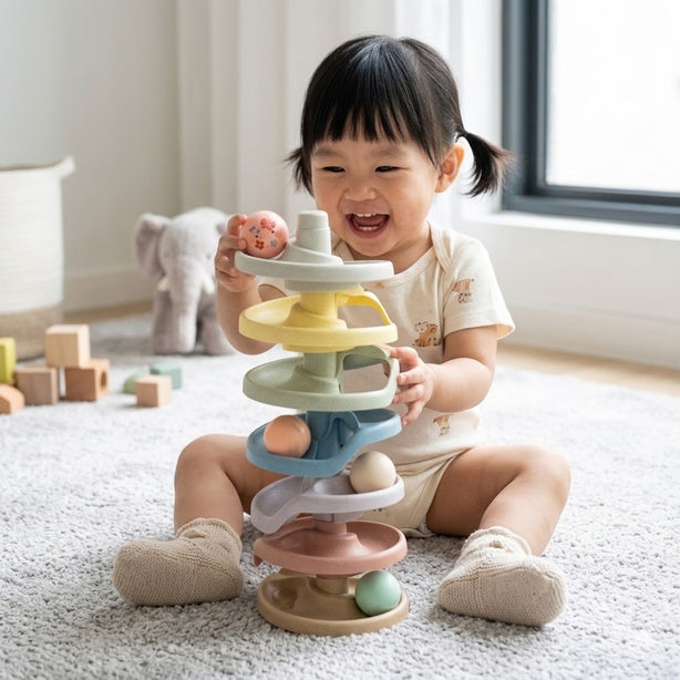 Maya & Friends Bio 7pcs Spiral Balancing Ball Track