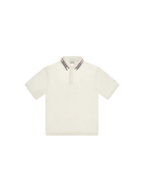 Gucci T-shirt with logo collar for Boy - New White/Mix