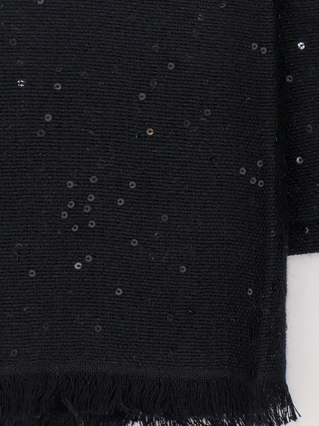 Brunello Cucinelli Cashmere and silk scarf - Nero