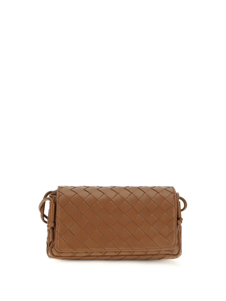 Bottega Veneta Intrecciato Shoulder Bag - Tannin-Gold