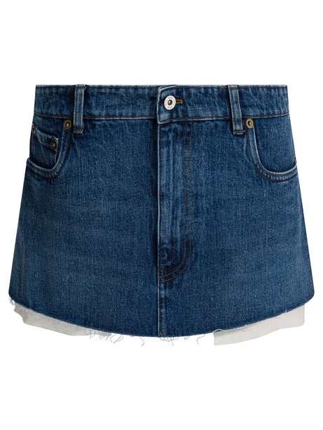 Miu Miu Denim miniskirt - Blue