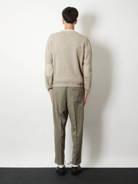 Bottega Veneta Cashmere blend cardigan with Intreccio patch - Fleece Melange