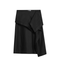 Asymmetric Black Skirt with Basque
