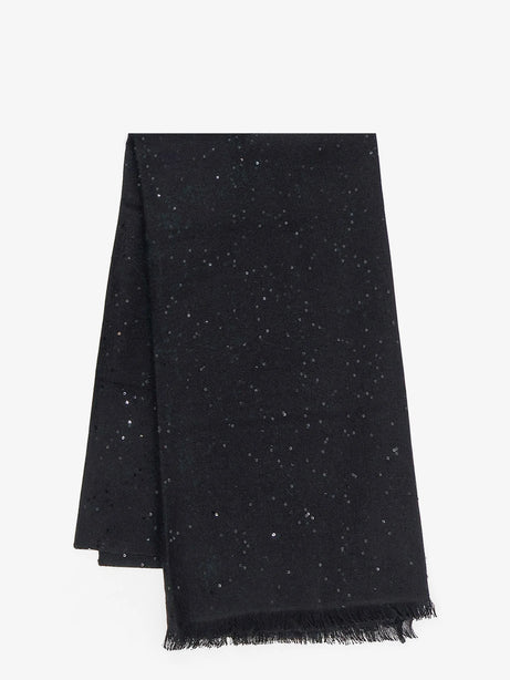 Brunello Cucinelli Cashmere and silk scarf - Nero