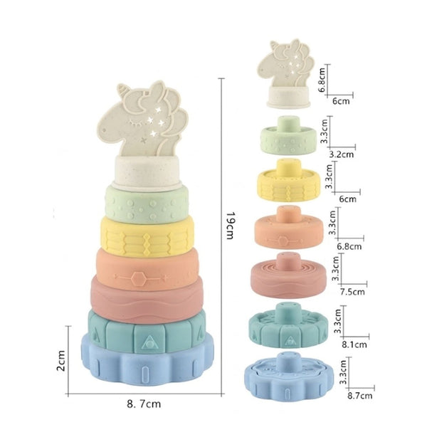 Maya & Friends Bio Silicone Soft Unicorn Stacker