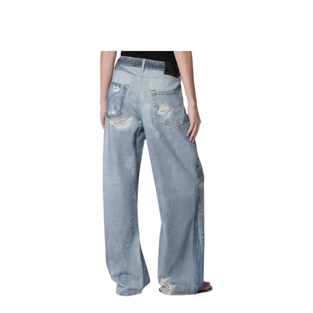 Full Cut Digital Denim Print Jeans