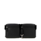 Fold Grained Leather Belt Bag - Ebony Brown