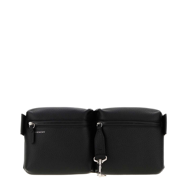 Fold Grained Leather Belt Bag - Ebony Brown