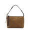 Small Suede Rosette Shoulder Bag - Camel