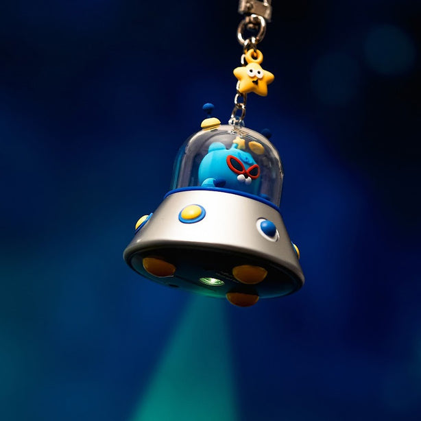 [LUCKY DELIVERY ALIEN] Kakao Friends UFO Beam Keyring(International Shipping)