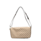 Half Horsebit Medium Canvas Shoulder Bag - Sand and Brown