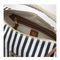 Medium Canvas Top Handle Bag - Blue/Cognac
