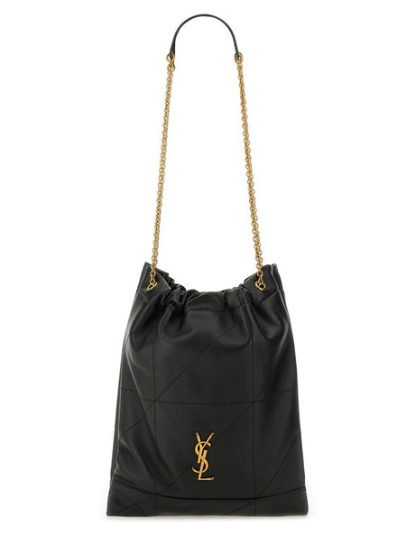 Saint Laurent Jamie Pochon Lambskin Bucket Bag - Black