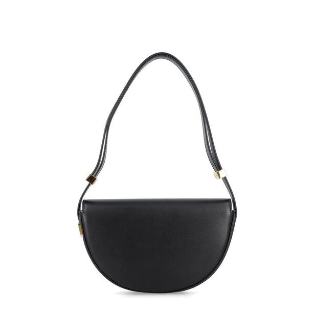 Calf Leather Shoulder Bag - Black