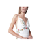 Ivory Midi Dress With Floral Embroidery