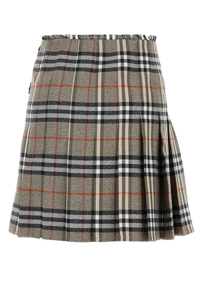 Embroidered Wool Skirt