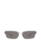 Gossip Rectangular Silver/Black Sunglasses