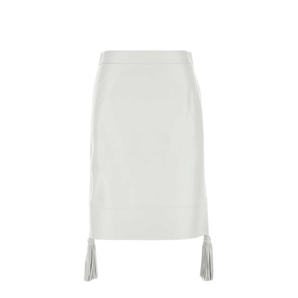 White Leather Skirt