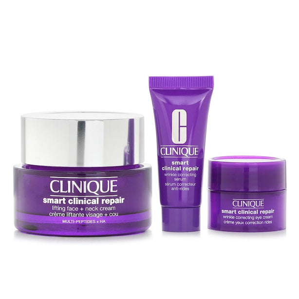 Smart Clinic.set: Lifting Face+neck Cream 50ml+wrinkle Correcting Serum 10ml+wrinkle Corrective Eye Cream 5ml +bag - 4pcs
