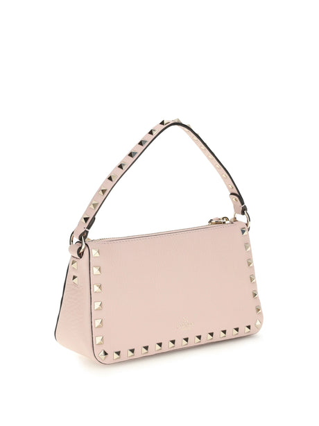 Valentino Garavani Rockstud leather Shoulder Bag - Rose Quartz