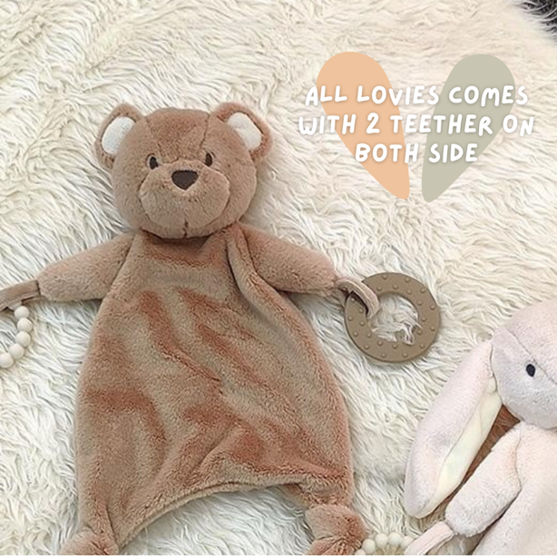 NYZE Newborn Plushie Teether Lovies Comforter