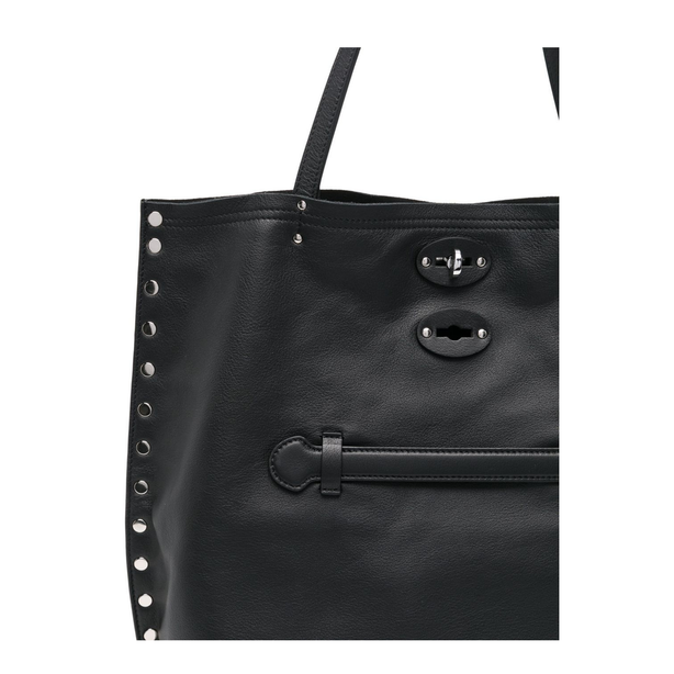 A'Spasso Medium Cowhide Handbag - Black Lavagna