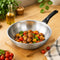 Zebra Stainless Steel 3-Ply Wok With Bakelite Handle (Induction-Usable) 26cm (Inner Dia 24cm), Vitalux