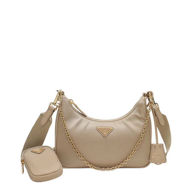 Re-Edition 2005 Re-Nylon Shoulder Bags - Camel