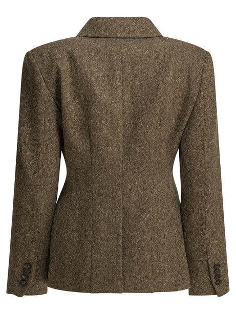 Melange Brown Wool Blend Blazer
