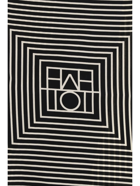 Toteme Monogram silk Scarf - Black