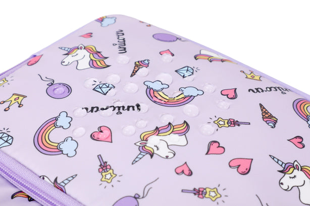 Raindew Kids Unicorn Toddler School Backpack  Comfortable sponge handle. Double YKK zipper,  Side pockets, ater-repellent fabric