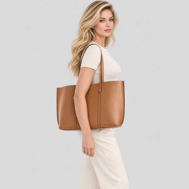 TORY BURCH Perry Tote Autumn Brown RS-177235