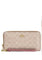Coach Long Zip Around Wallet In Signature Canvas - Sand/Peony