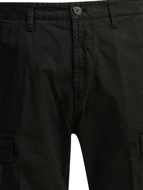 Stone Island Cargo pants with logo - Black