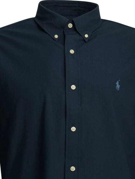 Polo Ralph Lauren Custom-fit casual shirt with logo - Blue