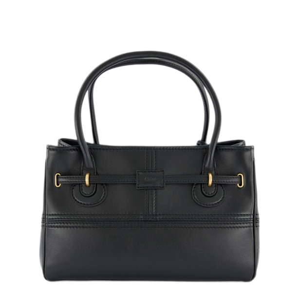 Paddington Grained Buffalo Leather Bag - Black