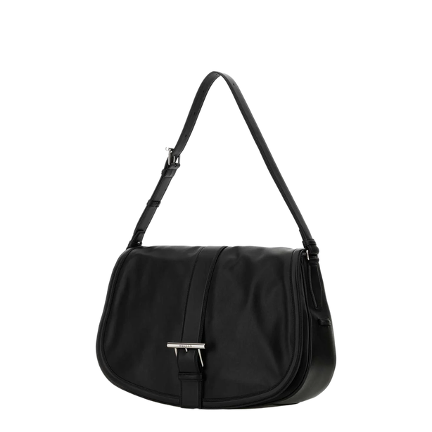 Maxi Calf Leather Satchel - Black