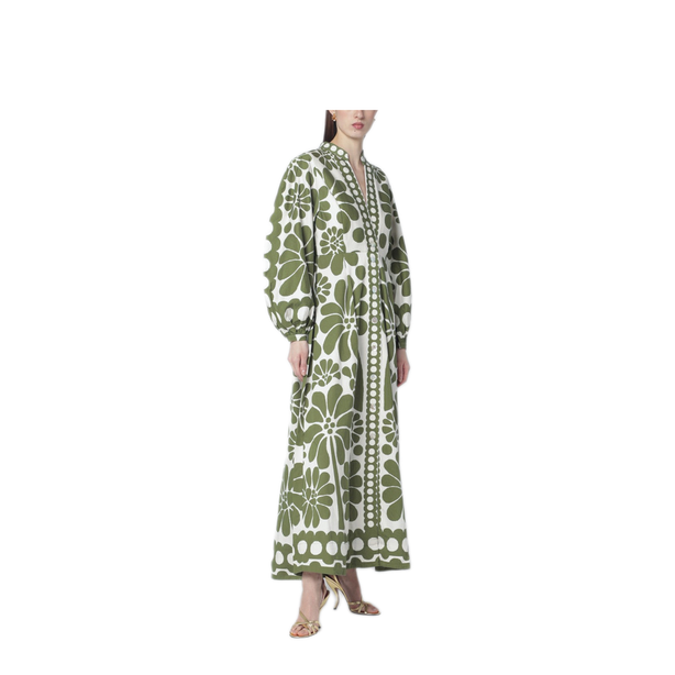 Palermo Dress With Green Print