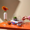 NUDE Eden Mini Terrarium Clear with Moulded Concrete Base