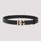 Calfskin Belt with Logo Buckle