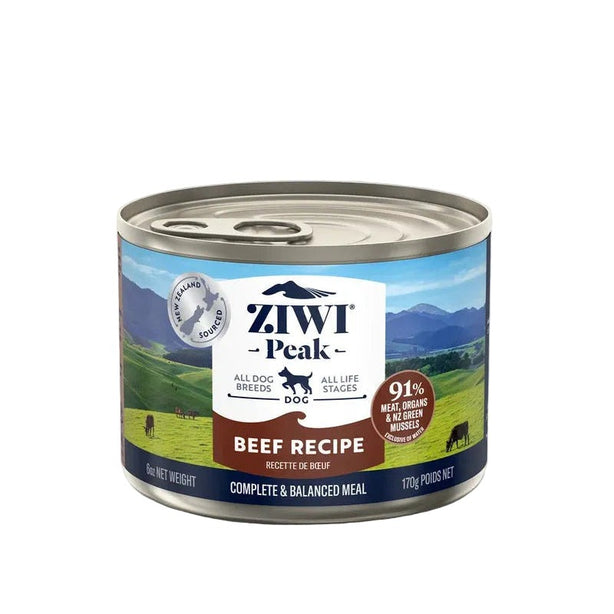 170g / 6oz Ziwi Peak Beef Dog Petfood Can
